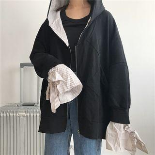 Zip Panel Hooded Jacket