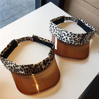 Leopard Print Transparent Visor Hat