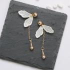 Petal Metal Bead Dangle Earring Silver - One Size