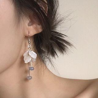 Stone & Scallop Petal Hook Earring