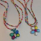 Butterfly / Flower Pendant Alloy Necklace