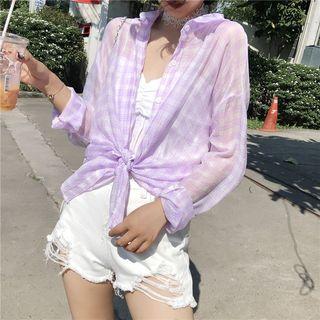 Checked Sheer Shirt