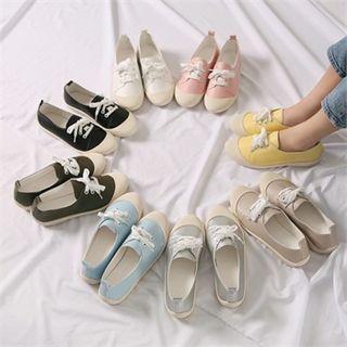 Toe-cap Faux-leather Sneakers In 8 Colors