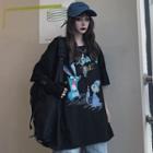 Cartoon Short-sleeve Round Neck T-shirt