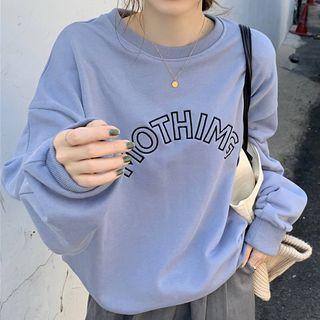 Long-sleeve Oversize Lettering Sweatshirt