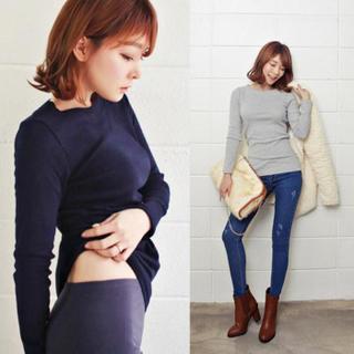 Round-neck Brushed Fleece T-shirt