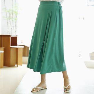 Band-waist Wrap-front Pants