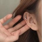 Rhinestone Ear Cuff Single - Eh0949 - Silver - One Size