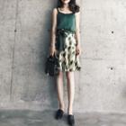 Embroidery Leaf Sleeveless Dress / Skirt / Top