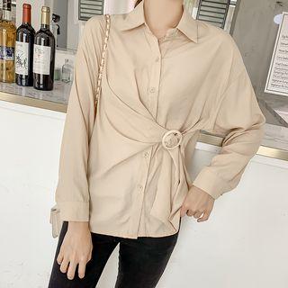 Ring Detail Long Sleeve Blouse