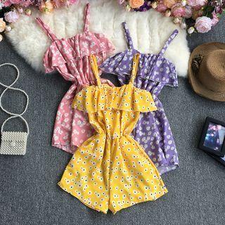 Cold Shoulder Floral Romper