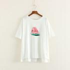 Watermelon Print Short-sleeve T-shirt