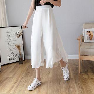 Plain Layered Chiffon Culottes