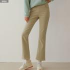 Wide Band-waist Boot-cut Pants