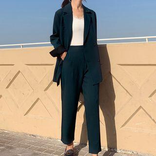 Set: Double Breasted Coat + Pants
