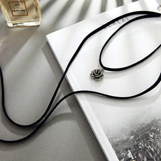 Rhinestone Rose Drop Choker