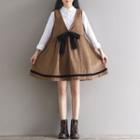 Sleeveless Corduroy A-line Mini Dress