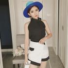 Set: Halter Top + Color Block Skort