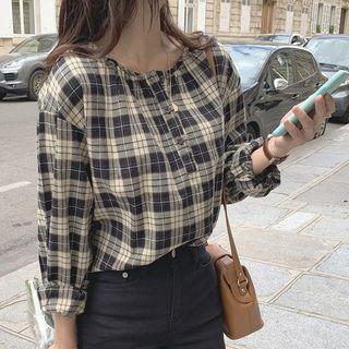 Plaid Blouse Plaid Blouse - One Size