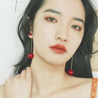 Red Pearl Tassel Earrings  - As Shown In Figure