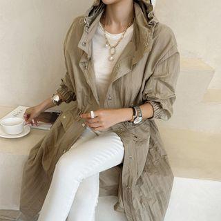 Hooded Drawtring-waist Jacket