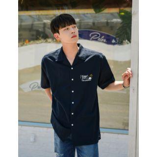 Open-placket Printing Shirt
