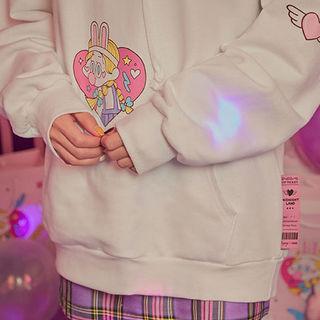 Midnight Land Graphic Kangaroo-pocket Hoodie