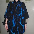 Short-sleeve Lightning Print Shirt