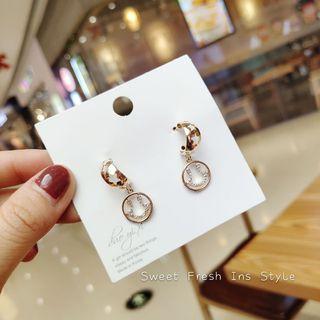 Smiley Face Drop Earring 1 Pair - As Shown In Figure - One Size