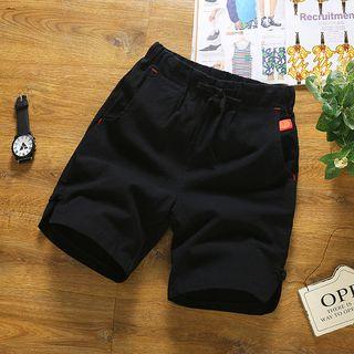 Drawstring Slit-side Shorts