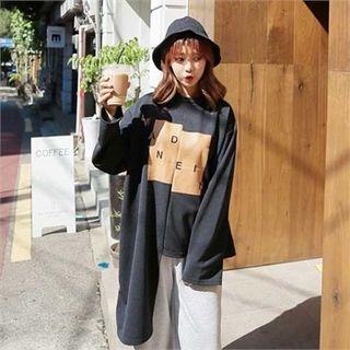 Asymmetric-hem Printed Split T-shirt