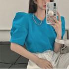 Details Puff-sleeve Loose Top