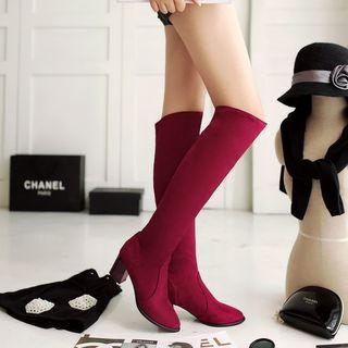 Block Heel Riding Boots
