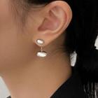 Oval Alloy Dangle Earring 1 Pair - Silver - One Size