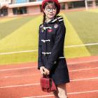Applique Hooded Toggle Coat