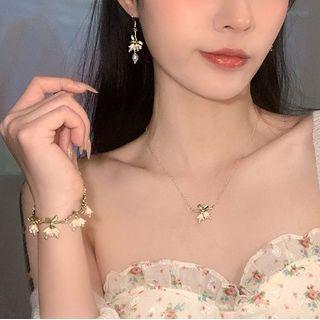 Flower Alloy Dangle Earring / Pendant / Bracelet / Necklace