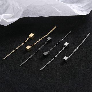 Alloy Cube & Bar Dangle Earring