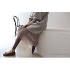 Inset Pleated Skirt Puff-sleeve Dress