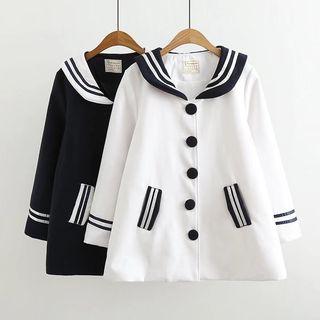 Sailor-collar Button Jacket