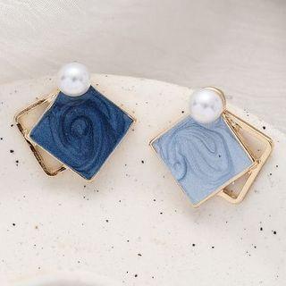 Beaded Sterling Silver Ear Stud / Clip-on Earring