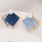 Beaded Sterling Silver Ear Stud / Clip-on Earring