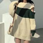Cut Out Sweater Dress As Shown In Figure - One Size