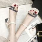 Block-heel Toe-ring Sandals