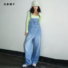 Embroider Letter Straight-cut Jumpsuit