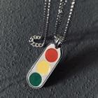 Traffic Light Pendant Stainless Steel Necklace Silver - One Size