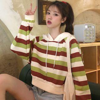 Striped Crop Hoodie
