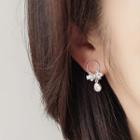 Rhinestone Alloy Dangle Earring 1 Pair - Clip On Earring - Silver - One Size