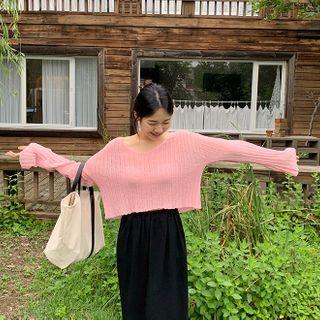 Ribbed Cropped Summer Sweater