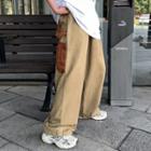 Side Pocket Panel Straight-cut Pants