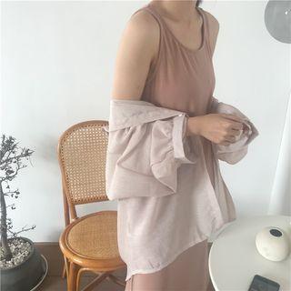 Set: Long-sleeve Shirt + Midi Tank Dress